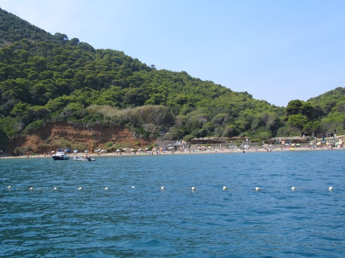 Šunj beach from the boat